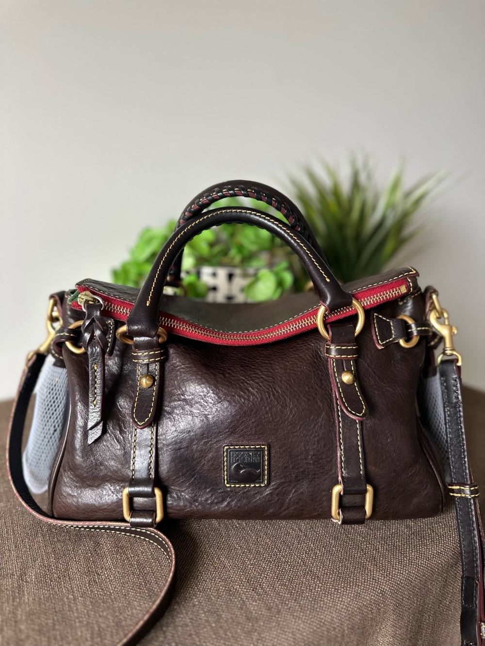 Dooney & Bourke Rare Mini Florentine Satchel T’Moro Brown READ
